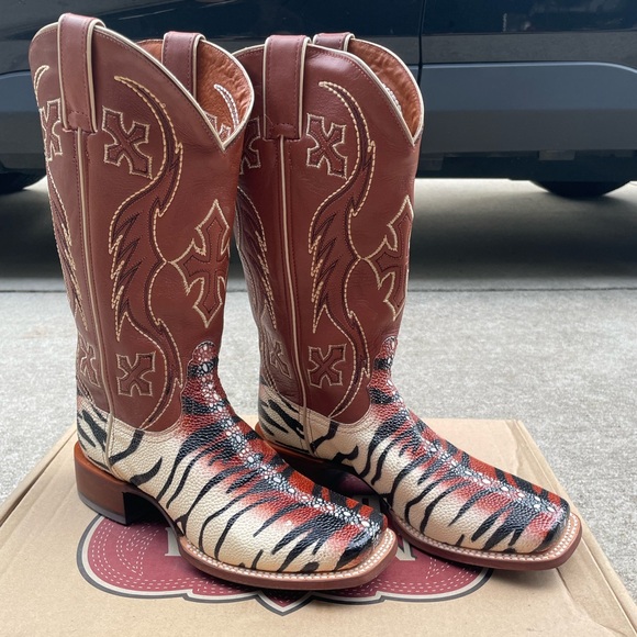 Nocona Boots Black Tiger Ray size 8.5 - Picture 3 of 10